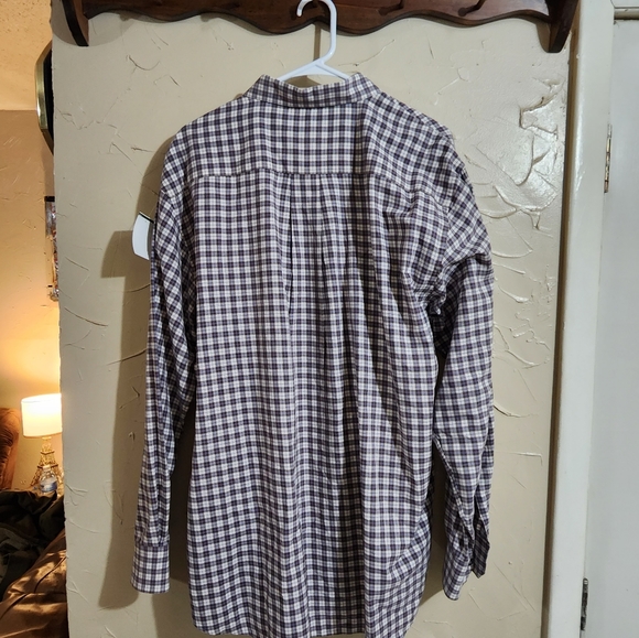 SCOTT BARBER DRESS SHIRT BUTTON DOWN PLAID SIZE XL - Picture 3 of 3